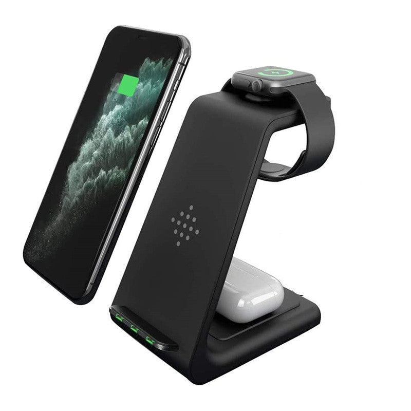 Wireless Charger Compatible With Iphone12 Three-In-One Charging Stand Iwatch6 Fast Charging Base Wireless Charger Compatible With Iphone12 Three-In-One Charging Stand Iwatch6 Fast Charging Base